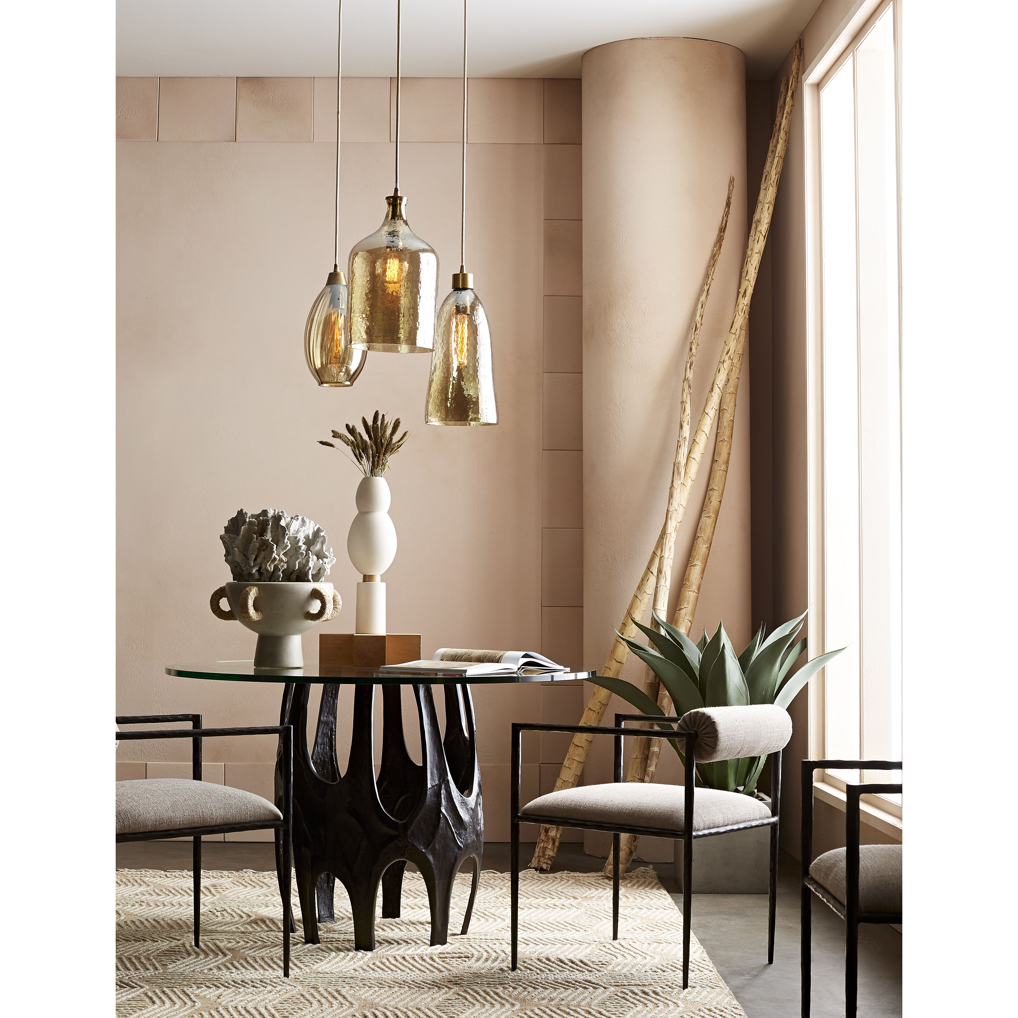 Arteriors 44081 Noreen 1 Light 10 inch Vintage Brass Pendant Ceiling Light Essential Lighting